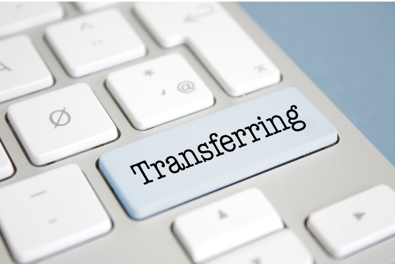 transferring a domain name, transferring on a keyboard