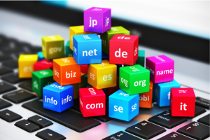 various TLDs on blocks